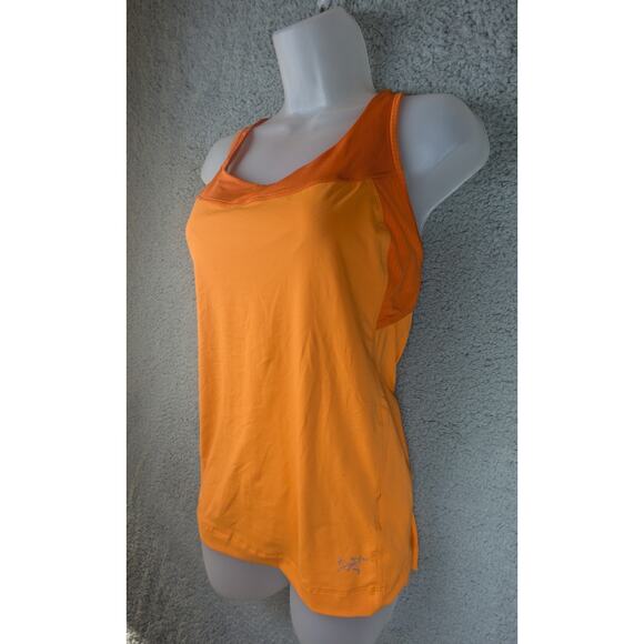 Arc'teryx Tank Top Womens Large Atom LT Orange Athletic Wear Fitness Hiking Gym - Picture 11 of 12